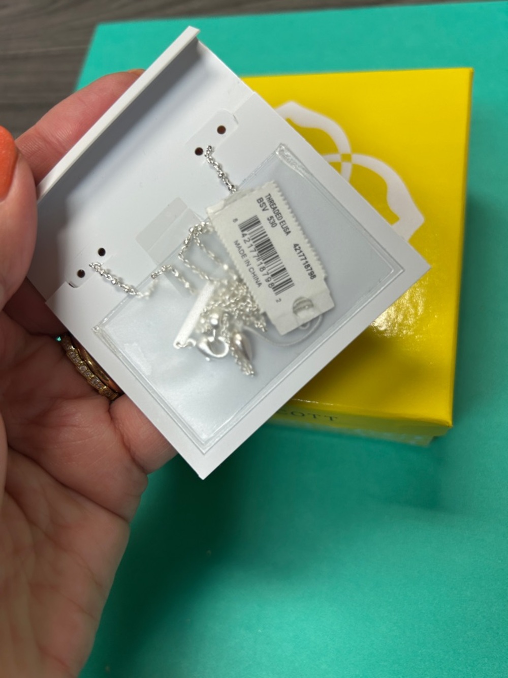 Kendra Scott Purple Iridescent Elisa Necklace - Picture 5 of 5